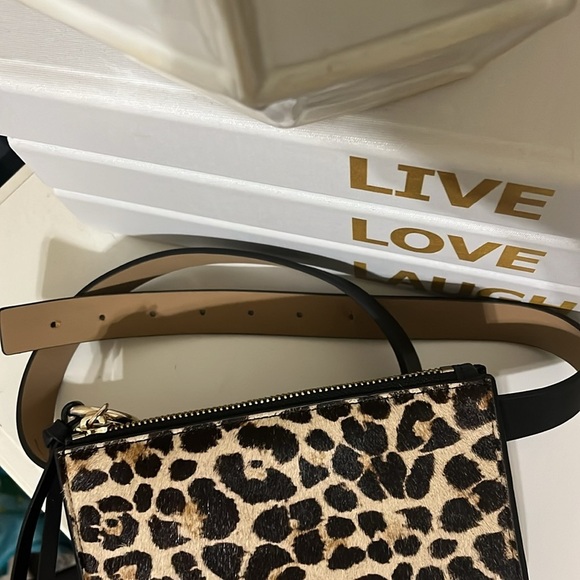 Rebecca Minkoff Calf Hair Convertable Clutch and Belt Bag Leopard design - Picture 3 of 16